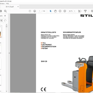 Still STED Forklift SXH 20 Reach mast stacker Spare Parts List Manual 1615  - PDF DOWNLOAD