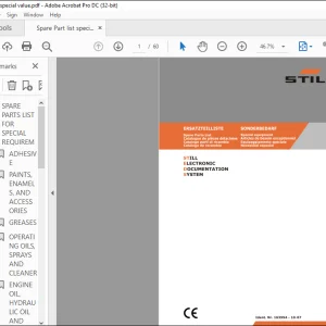 Still STED Forklift Special Equipment Spare Parts Manual  - PDF DOWNLOAD