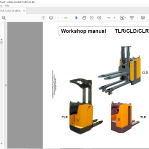 Still STED Forklift TLR CLD CLR Workshop Manual - PDF DOWNLOAD