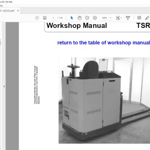 Still STED Forklift TSR31 Workshop Manual - PDF DOWNLOAD