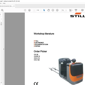 Still STED Order Picker CX20 CX-M 10 CX-S 16 CX-Z30 workshop Manual -  PDF DOWNLOAD