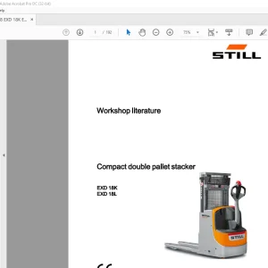 Still STED forklift Compact double pallet stacker EXD18K EXD 18L Workshop Manual - PDF DOWNLOAD