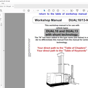 Still STED forklift DUAL10 13-N Workshop Manual - PDF DOWNLOAD