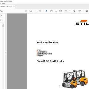 Still STED forklift Diesel LPG forklift trucks Workshop manual  - PDF DOWNLOAD
