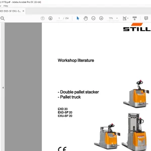 Still STED forklift Double pallet stacker Pallet truck EXD20 EXD-SF 20 EXU-SF 20 Workshop Manual -  PDF DOWNLOAD
