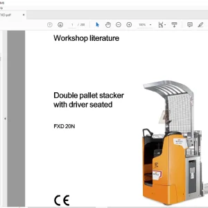Still STED forklift Double pallet stacker with driver seated FXD20N Workshop manual  - PDF DOWNLOAD