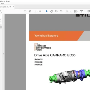 Still STED forklift Drive Axle CARRARO EC35 RX60-25 RX60-30 RX60-35 Workshop Manual  -  PDF DOWNLOAD