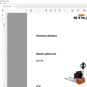 Still STED forklift Electric pallet truck ECU-15C Workshop Manual - PDF DOWNLOAD
