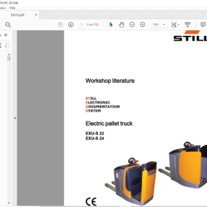 Still STED forklift Electric pallet truck EXU-5 22 EXU-5 24 Workshop Manual - PDF DOWNLOAD