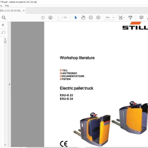 Still STED forklift Electric pallet truck EXU-S 22 EXU-S 24 Workshop Manual - PDF DOWNLOAD