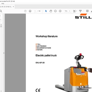 Still STED forklift Electric pallet truck EXU-SF-20 Workshop Manual - PDF DOWNLOAD