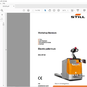 Still STED forklift Electric pallet truck EXU-SF-20 Workshop manual -  PDF DOWNLOAD