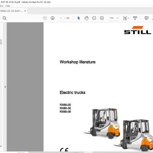 Still STED forklift Electric trucks RX60-25 RX60-30 RX60-35 Workshop Manual  - PDF DOWNLOAD