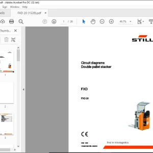 Still STED forklift FXD FXD20  Double pallet stacker Circuit diagrams Manual  - PDF DOWNLOAD