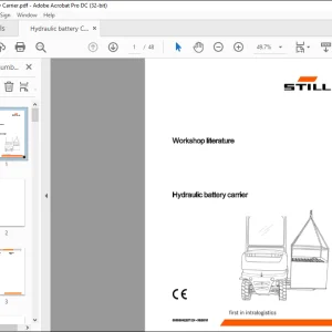 Still STED forklift Hydraulic battery Carrier Workshop Manual - PDF DOWNLOAD