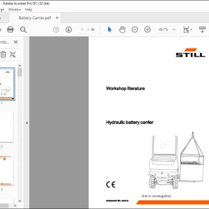 Still STED forklift Hydraulic battery carrier Workshop manual - PDF DOWNLOAD