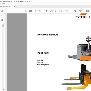 Still STED forklift Pallet truck ECU25 ECU 30 ECU 30 Special Workshop manual - PDF DOWNLOAD
