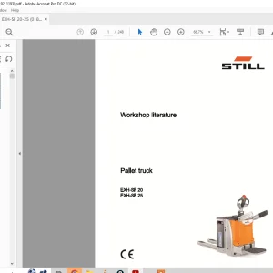 Still STED forklift Pallet truck EXH-SF 20 EXH-SF 25 Workshop Manual -  PDF DOWNLOAD
