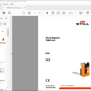 Still STED forklift Pallet truck FXH FXH20 FXH25 Circuit diagrams Manual  - PDF DOWNLOAD