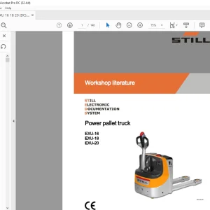 Still STED forklift Power pallet truck EXU-16 EXU-18 EXU-20 Workshop manual  - PDF DOWNLOAD
