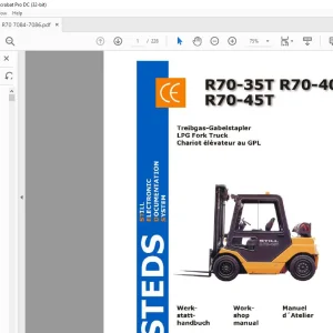 Still STED forklift R70-35T R70-40T R70-45T Workshop Manual  -  PDF DOWNLOAD