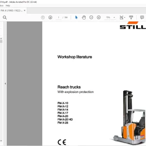 Still STED forklift Reach trucks  FM-X-10 FM-X-12 FM-X-14 FM-X-17 FM-X-20 FM-X-20 HD FM-X-25Workshop Manual - PDF DOWNLOAD