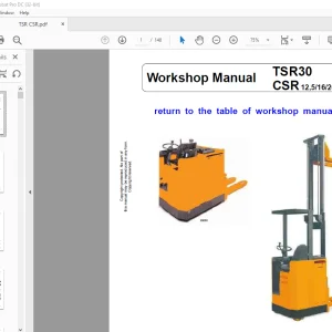 Still STED forklift TSR30 CSR 12,5 16 20 Workshop Manual - PDF DOWNLOAD