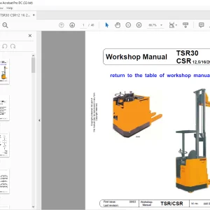 Still STED forklift TSR30 CSR12 5 16 20 Workshop Manual - PDF DOWNLOAD