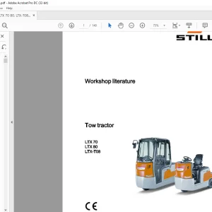 Still STED forklift Tow tractor LTX70 LTX80 LTX-T08 Workshop Manual - PDF DOWNLOAD