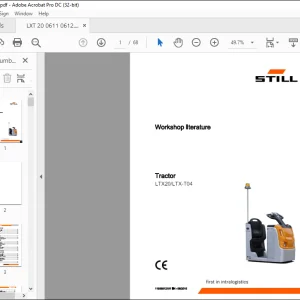 Still STED forklift Tractor LTX20 LTX-T04 Workshop Manual - PDF DOWNLOAD