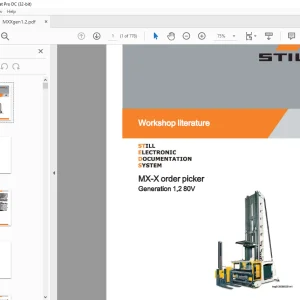 Still STED Forklift MX-X Order Picker Generation 1,2 80V Workshop Manual - PDF DOWNLOAD