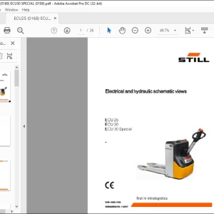Still Sted forklift ECU25 ECU30 ECU 30 Special Electrical and hydraulic schematic Manual - PDF DOWNLOAD