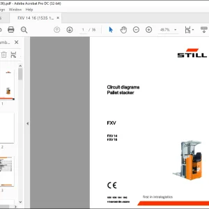 Still Sted forklift FXV FXV14 FXV16 Pallet stacker Circuit diagrams Manual - PDF DOWNLOAD