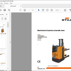 Still Sted forklift SD20 Electrical and hydraulic schematic Manual - PDF DOWNLOAD