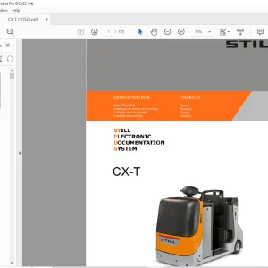 Still Tractor CX-T Still Electronic Documentation System Spare Parts List Manual  -  PDF DOWNLOAD