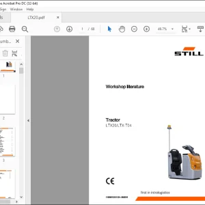 Still Tractor L TX20 L TX-T04 Workshop Manual  - PDF DOWNLOAD