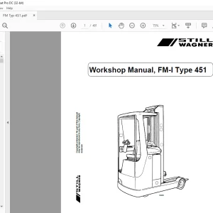 Still Wagner FM-I Type 451 Workshop Manual - PDF DOWNLOAD