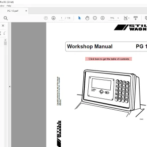 Still Wagner PG 10 Workshop Manual - PDF DOWNLOAD