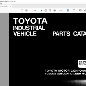 Toyota Forklift 02-2FDC30 02-FDC28 Parts Catalog Manual G107-4 - PDF DOWNLOAD