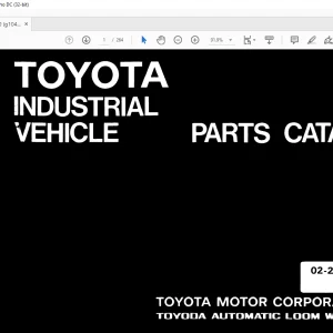 Toyota Forklift 02-2FG28 02-2FG30 Parts Catalog Manual G104-2 - PDF DOWNLOAD
