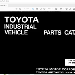 Toyota Forklift 2FB30 30-2FB30 Parts Catalog Manual G204-1 - PDF DOWNLOAD