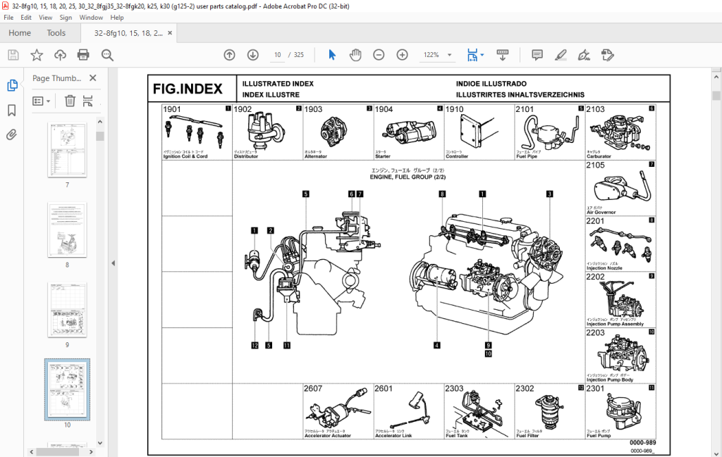 Toyota Forklift 32-8FG10 32-8FG15 32-8FG18 32-8FG20 32-8FG25 32-8FG30