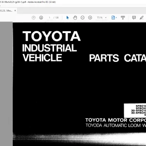Toyota Forklift 5FBC18 5FBC20 5FBC25 5FBCH20 5FBCH25 30-5FBC18 30-5FBC20 30-5FBC25 30-5FBCH20 30-5FBCH25 Parts Manual G236-1 - PDF DOWNLOAD
