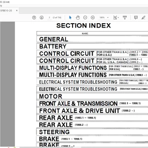 Toyota Forklift 5FBE10 5FBE13 5FBE15 5FBE18 5FBE20 Repair Manual - PDF DOWNLOAD