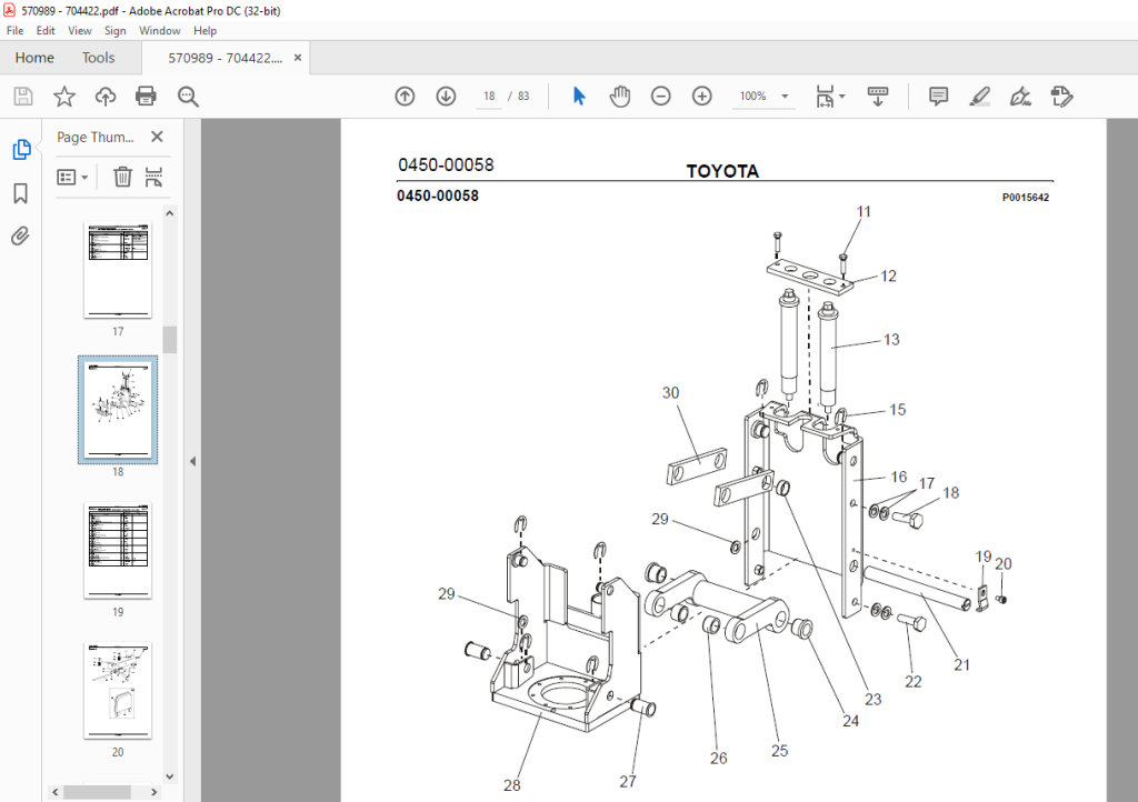 Toyota Forklift 7 SM16D Powered Pallet Stacker Parts Catalogue Manual ...