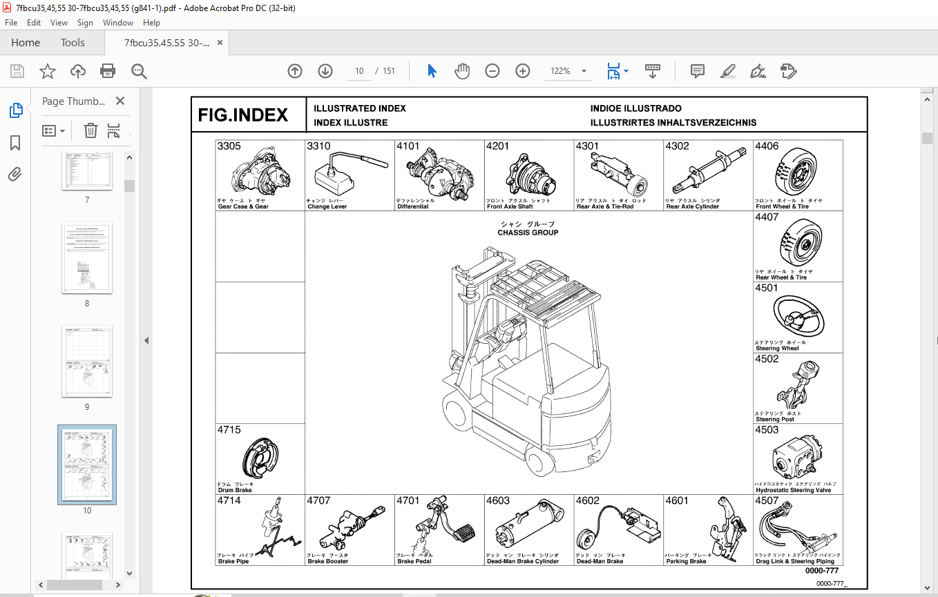 Toyota Forklift 7FBCU35 7FBCU45 7FBCU55 30-7FBCU35 30-7FBCU45 30 ...