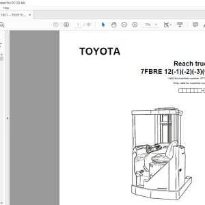 Toyota Forklift 7FBRE 12(-1)(-2)(-3)(C) Reach truck Spare Parts Catalogue Manual 911801 - PDF DOWNLOAD