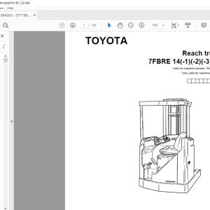 Toyota Forklift 7FBRE 14(-1)(-2)(-3)(C) Reach truck Spare Parts Catalogue Manual 564300AT - PDF DOWNLOAD