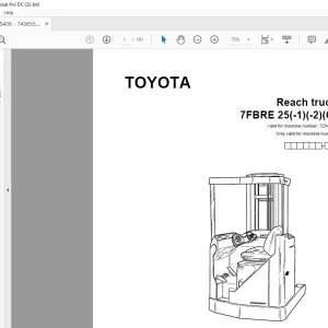 Toyota Forklift 7FBRE 25(-1)(-2)(C) Reach truck Parts Catalogue Manual 725406 - PDF DOWNLOAD