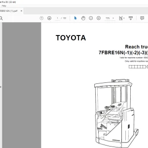 Toyota Forklift 7FBRE16N(-1)(-2)(-3)(C) Reach Truck Parts Catalogue Manual 6042437 - PDF DOWNLOAD